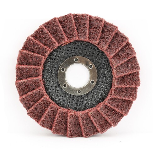 10 Pack - 4-1/2" x 7/8" Black Hawk Surface Conditioning Flap Discs, Red - Medium