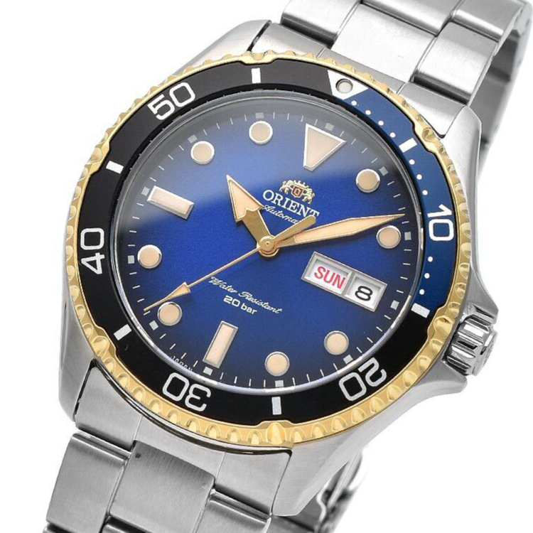 Pre-owned Orient Sports Rn-aa0815l Limited Diver Automatic Blue Gradation Dial Watch