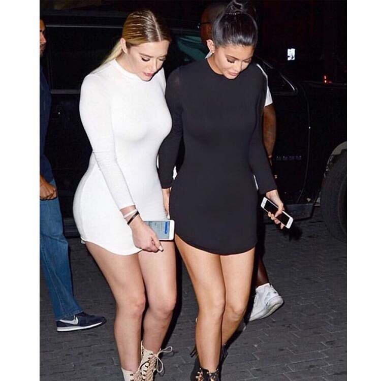 Women Casual Long Sleeve Shirt Dress Tight Irregular Hem Bodycon Mini Club Dress