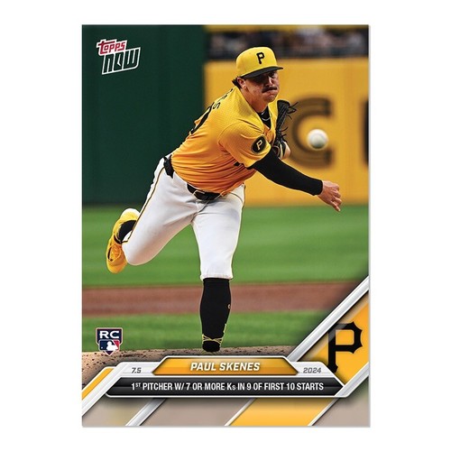 Paul Skenes RC Pirates 2024 MLB TOPPS NOW Card 381 Presale