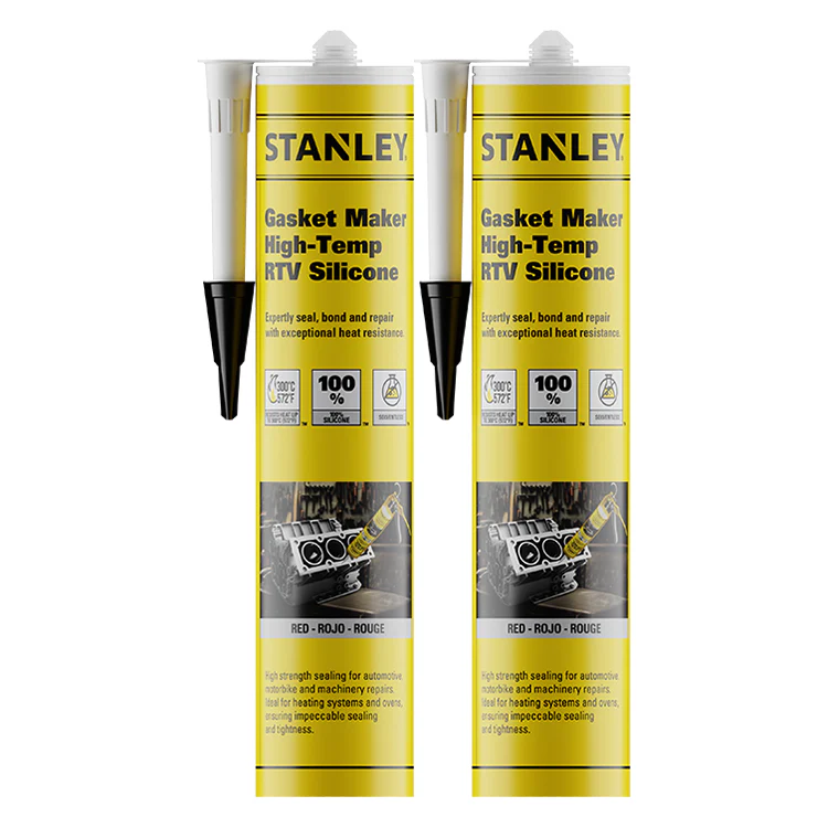 Stanley High Temp Gasket Maker  RTV Silicone Sealant Black 10.1 fl.oz.  2 Pack