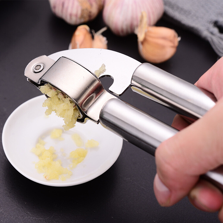 Garlic Press Crusher Squeezer Masher Mincer Stainless Steel Manual Kitchen Tool 