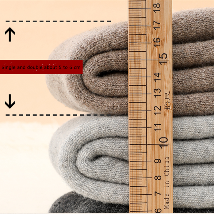 Lot 5Pairs Men Wool Cushioned Thick Boot Thermal Warm Crew Hiking Socks Winter