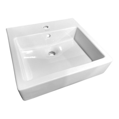 Duravit 0454500000 Vero Wall-Mount Rectangular Washbasin, White Alpin 