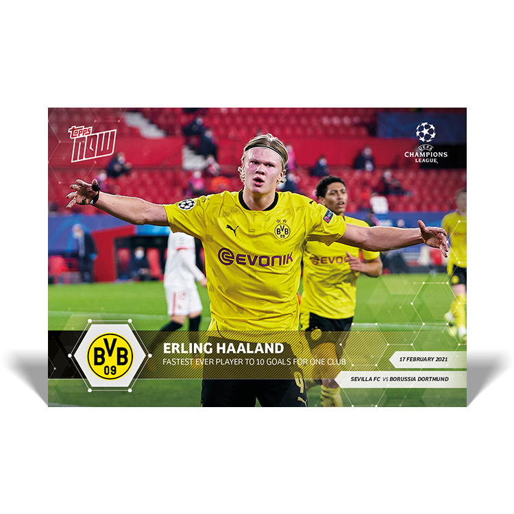 Topps Now UCL 2020-21 - Card 042 - Erling Haaland - Borussia Dortmund Record