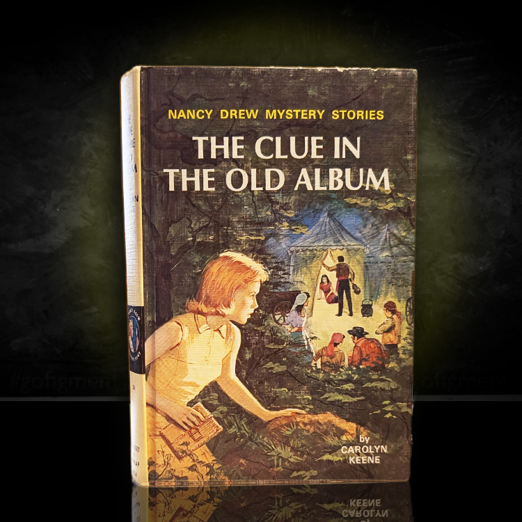 24 The Clue in the Old Album Nancy Drew Mystery Books -1947 (blue endpages)