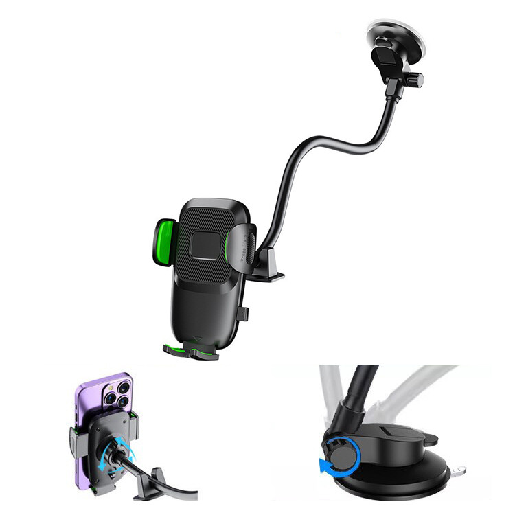 Solid Car Truck Windshield Phone Mount Holder with 14-Inch Gooseneck Long Arm US