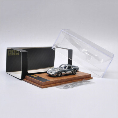 PGM 1:64 Ferrari 250GTO Silver Plating Limited Diecast Car Model Regular Version