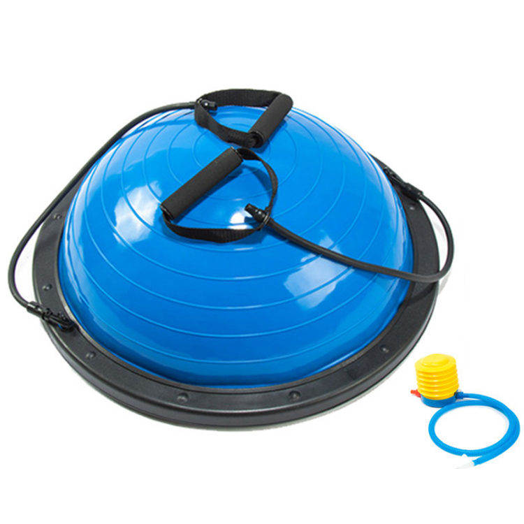 Half Ball Balance Trainer Stability Half Ball with Resistance Bands Blue 