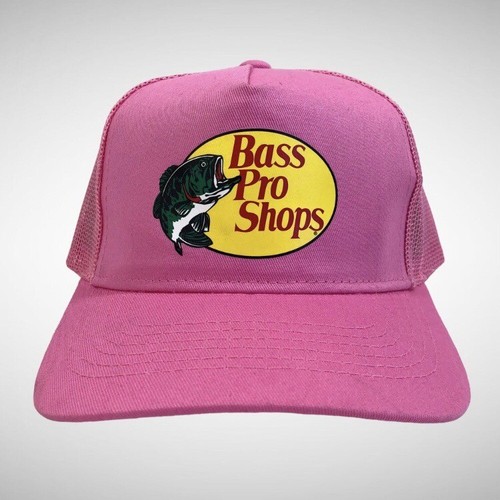 Bass Pro Shops Printed Pink Trucker Hat Mesh Snapback Hat