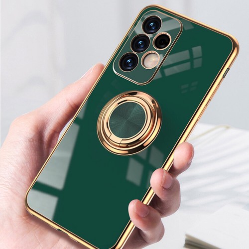 For Samsung Galaxy A32 A54 A53 A13 A14 Plating TPU Ring Stand Rubber Case Cover