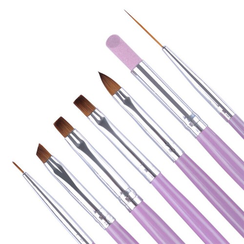 7er Set Nagel Pinsel Set für UV Gel und Acryl Fingernägel Nail Art Brushes