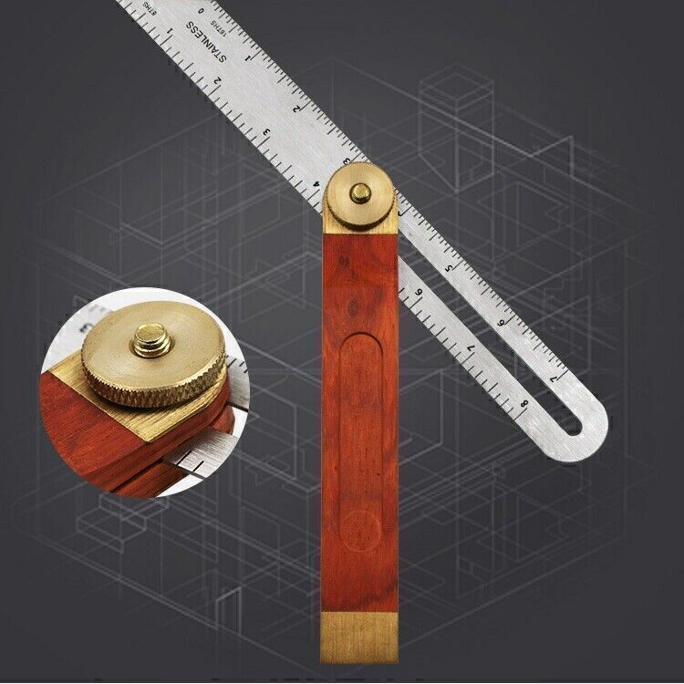 Adjustable Bevel Angle Ruler Sliding Gauge Detector Wood Marker Measuring Tool