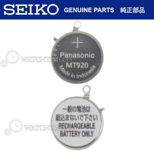 Panasonic MT920 Battery Capacitor Seiko Pulsar Solar V142 V145 V157 V158 VS32