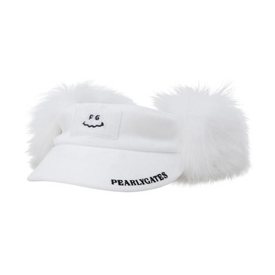 Genuine PEARLY GATES GOLF Womens Smile Detachable Fur Sun Visor 