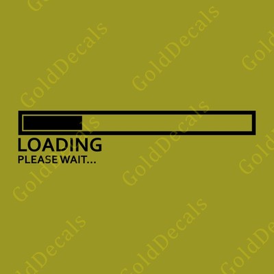 loading please wait - mac apple logo cover laptop vinyl decal