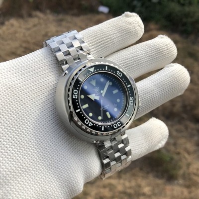 Pre-owned Steeldive Men Automatic Watch 1000m Waterproof Dive Watches Luminous Big Tuna