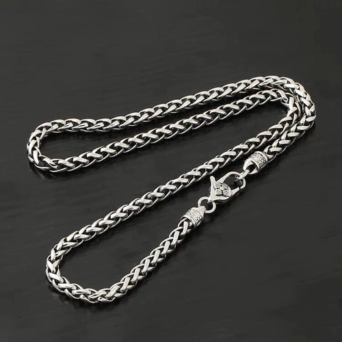 70's vintage silver925 necklace＆bracelet 925 Sterling Silver Vintage Mexico Modernist Chain Necklace