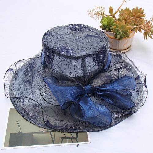 Womens Black Kentucky Derby Church Hat Dress Fascinator ...