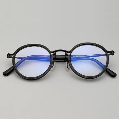 Retro Round Eyeglasses Frame Ultra Light Spectacles Titanium Frame For Men Women
