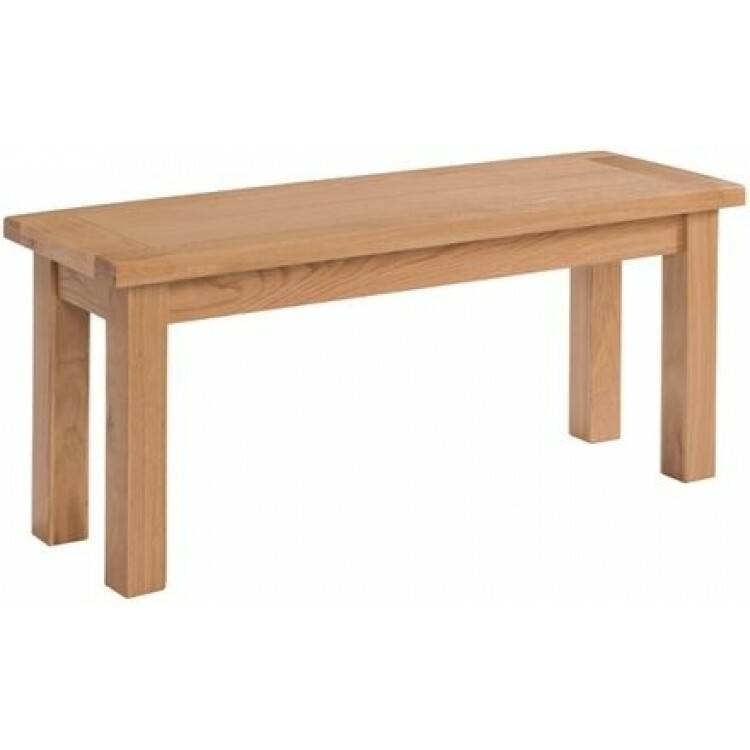 Appleby Oak Furniture Hallway Entryway Small Solid Wood Bench Seat