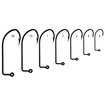 Mustad 32500 BN Skippy (Skipjack) Bend JIG HOOKS 100 pk BLACK NICKEL Choose Size