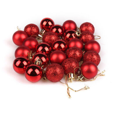 USA 24PCS Christmas Ball Xmas Tree Ornaments Hanging Baubles Shatterproof Decor