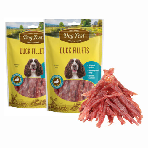 DUCK FILLETS (Pack of 2) Duck Jerky Dog Treats - High Protein - from Dog Fest