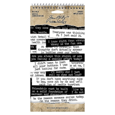 Tim Holtz ~ BIG TALK ~ Snarky ~ Idea-ology Word Stickers