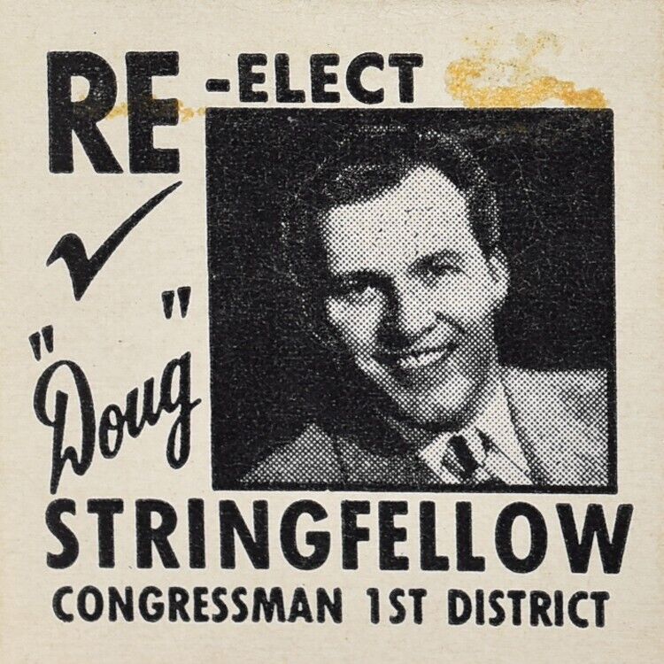 1954 Douglas Stringfellow US Congress Representative Utah Ike Dwight Eisenhower