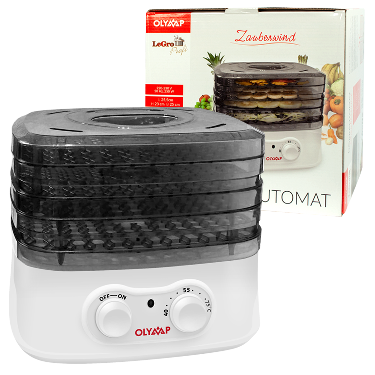 Dörrautomat Dörrgerät Zauberwind für Lebensmittel Temperaturwahl 40 bis 70°C