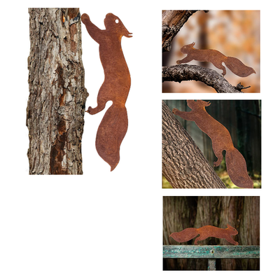 Rostiges Eichhörnchen Gartenstecker Rost Deko Baumstecker
