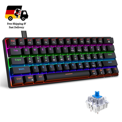 Mechanische Gaming-Tastatur 60 Snpurdiri RGB-Beleuchtung Anti-G