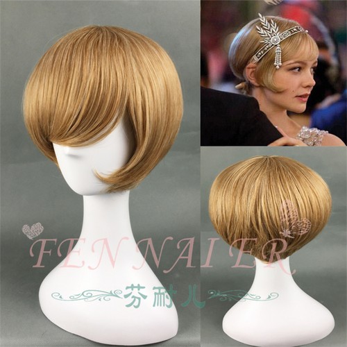 New Sexy Flapper Blonde Bob Wig Charleston Great Gatsby Downton
