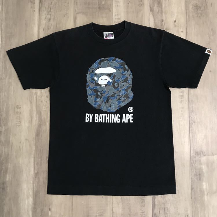 BAPE × KAWS コラボ Tシャツ M BAPE x kaws cloud camo ape head T-shirt Black A Bathing Ape