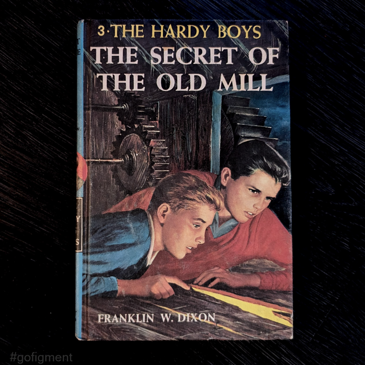 03 The Secret of the Old Mill (1962-YN):  Vintage Hardy Boys Book Blue-Ba