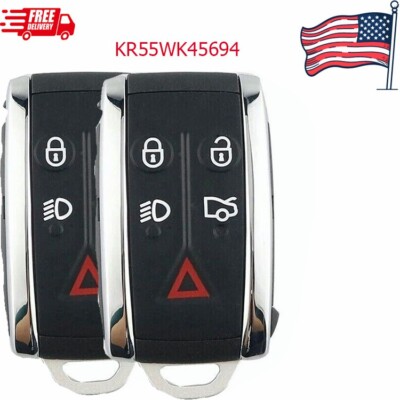 2X for Jaguar XF XFR XK XKR 2006-2013 Remote Key Fob KR55WK49244 315MHz PCF7953A