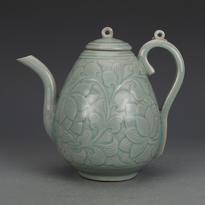 rope and fern teapot and beautiful. Yellow and Green