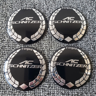 65mm AC Schnitzer Emblem Car Wheel Center Hub Cap Badge Decal Sticker 4pc/1Set
