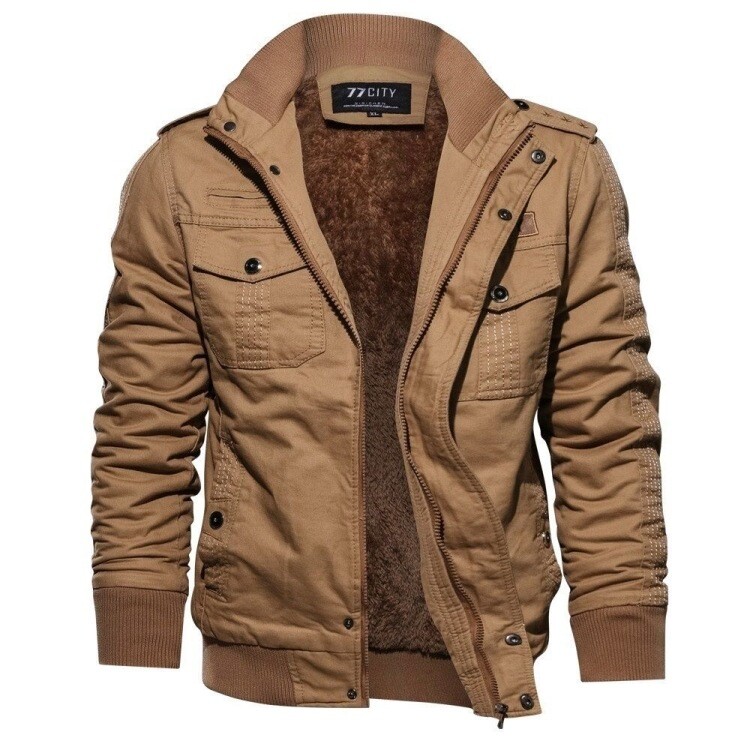 Men's Tactical Bomber Jacket Army Field Combat Cotton Coat Military Pilot Jacket