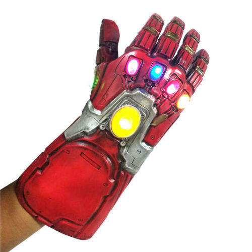 For Kids Size Cosplay Costume Iron Man Infinity War Gauntlet LED Light Gloves