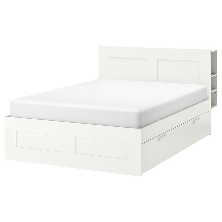 Ikea Brimnes Double Bed Frame With Storage And Storage