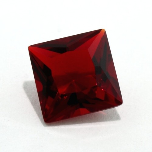 SIMULATED RED RUBY 5 MM SQUARE CUT 10 PIECE SET F-4351 | eBay