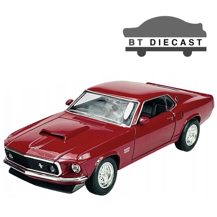 WELLY 1969 FORD MUSTANG BOSS 429 1/24 DIECAST MODEL CAR RED 24067
