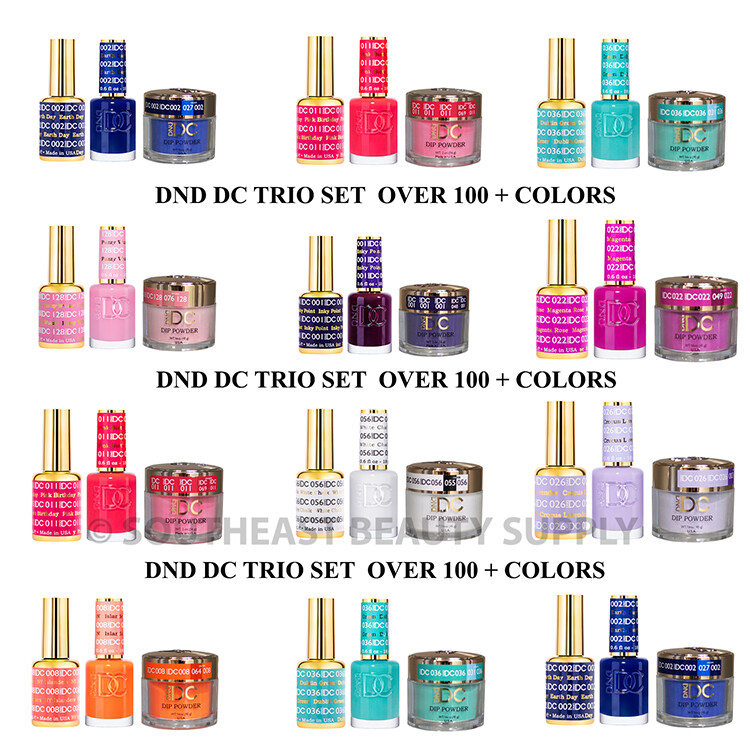 DND DC 3in1 Gel Polish Dipping Powder Trio