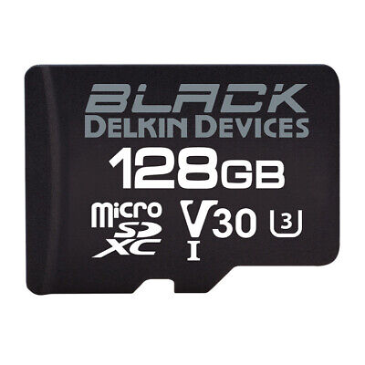 Delkin Devices 128GB UHS-I MicroSDXC Memory Card with SD Adapter Black