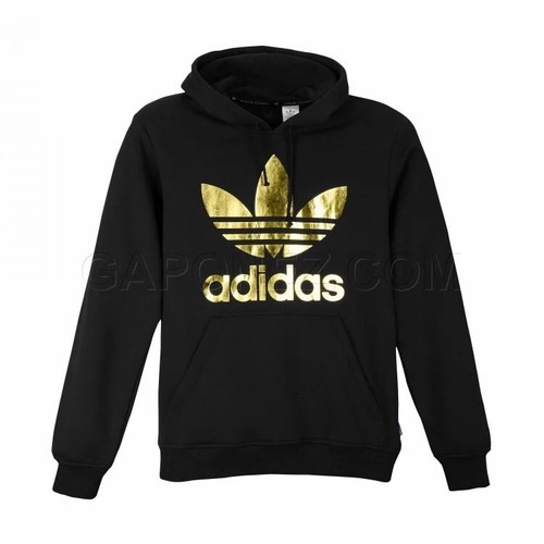 VTG Adidas Trefoil Metallic Logo Distressed Faded Hoodie Medium | eBay