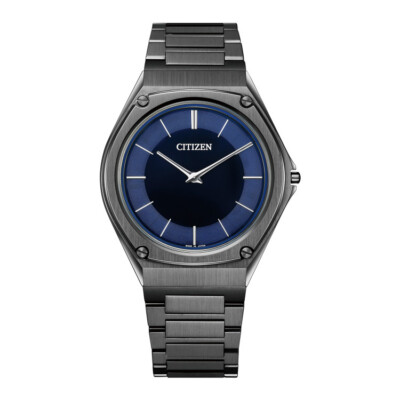 Pre-owned Citizen Eco-drive One Ar5064-57l Blue Men's Watch In Box