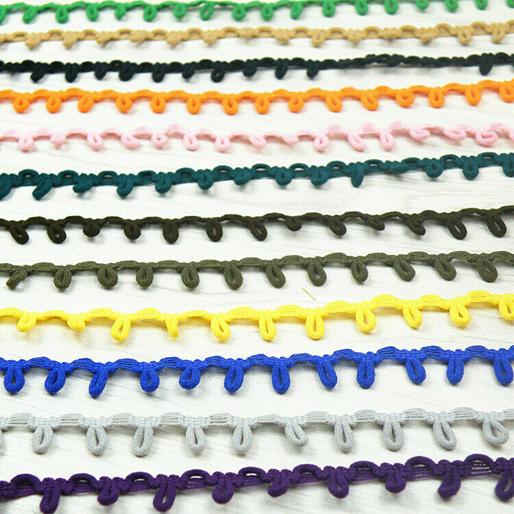 3 Meter Elastic Button Loops Eyelet DIY Costume Wedding Dress Sew Trimming Craft