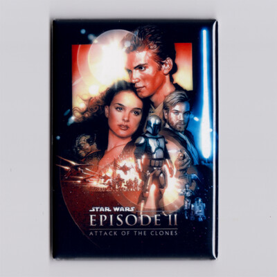 STAR WARS ATTACK OF THE CLONES / ILLUSTRATED 2''x3'' MOVIE POSTER MAGNET prequels